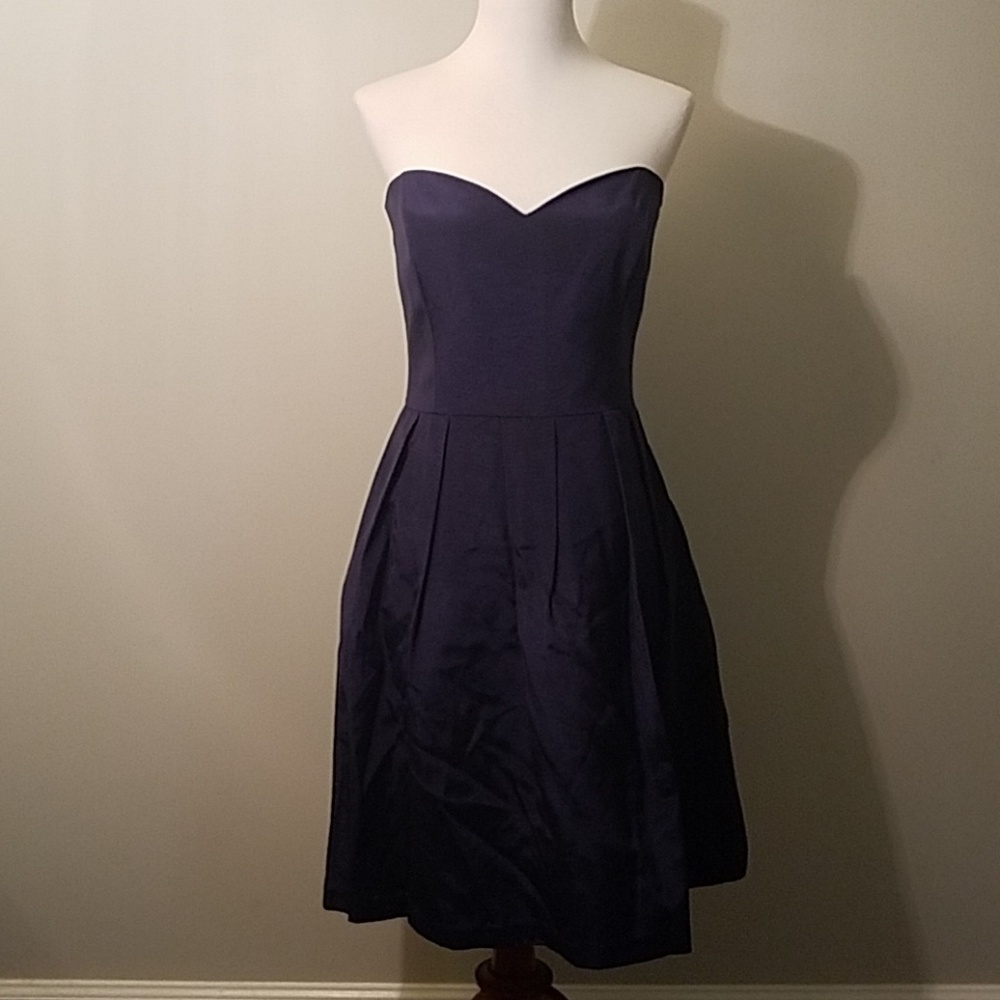 Coren Moore Bridesmaid navy sleeveless dress